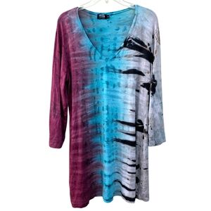 Art Of Cloth Hand Dyed V-neck Tunic Size Small